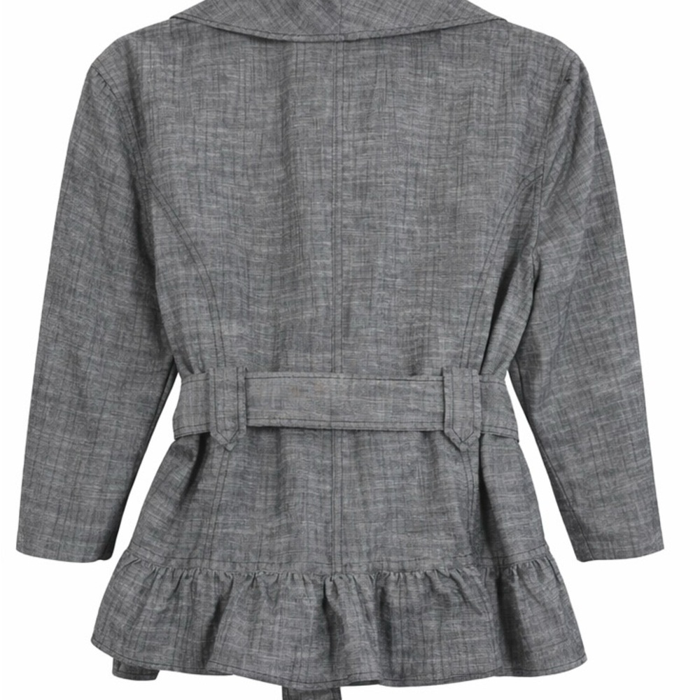 David Brooks Ruffled Chambray Top - Picture 9 of 10
